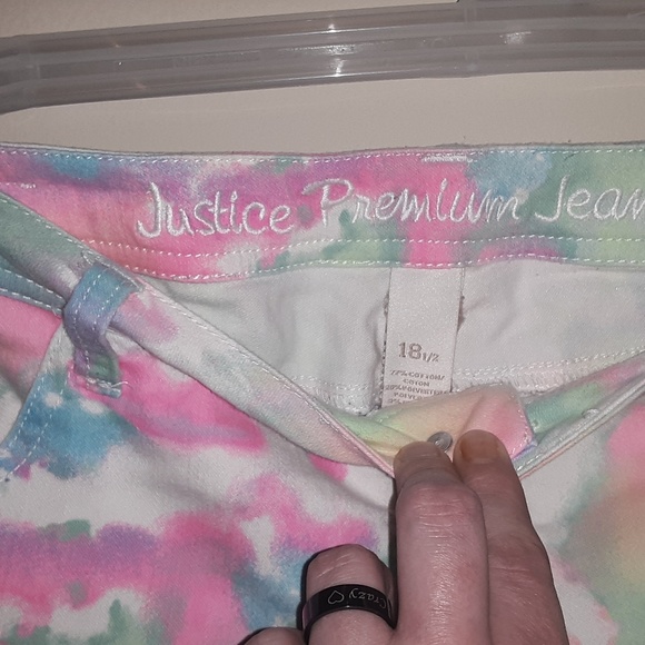 Justice tie dyed shorts size 18 1/2 GUC - Picture 5 of 7